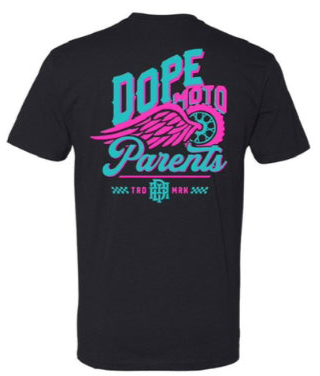 Dope Moto Parents Neon Wing Blk Tee