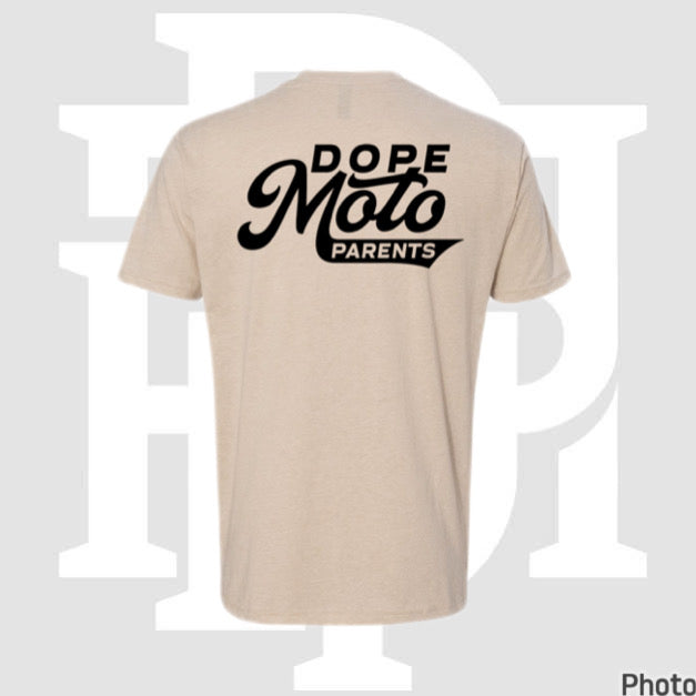 Dope Moto Parents Black Letter Tan Tee