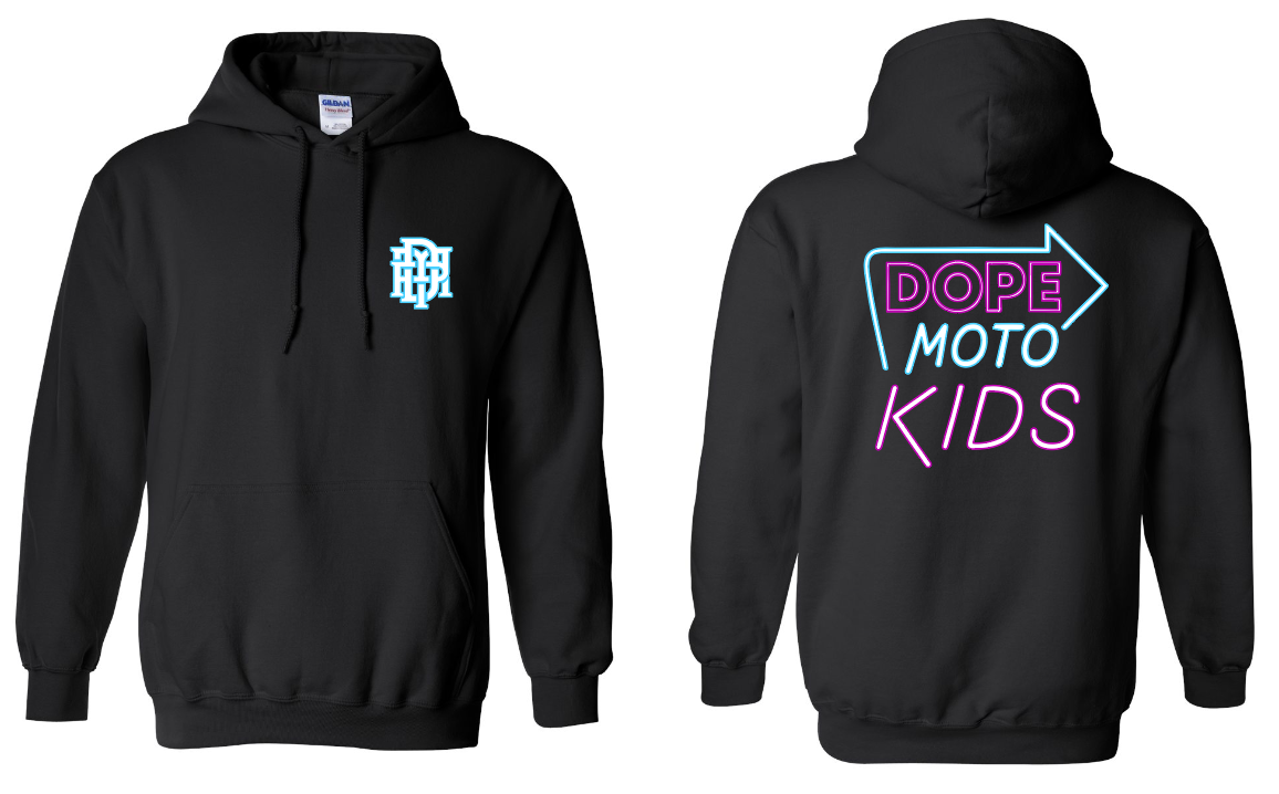 Dope Moto Kids Neon Hoodie