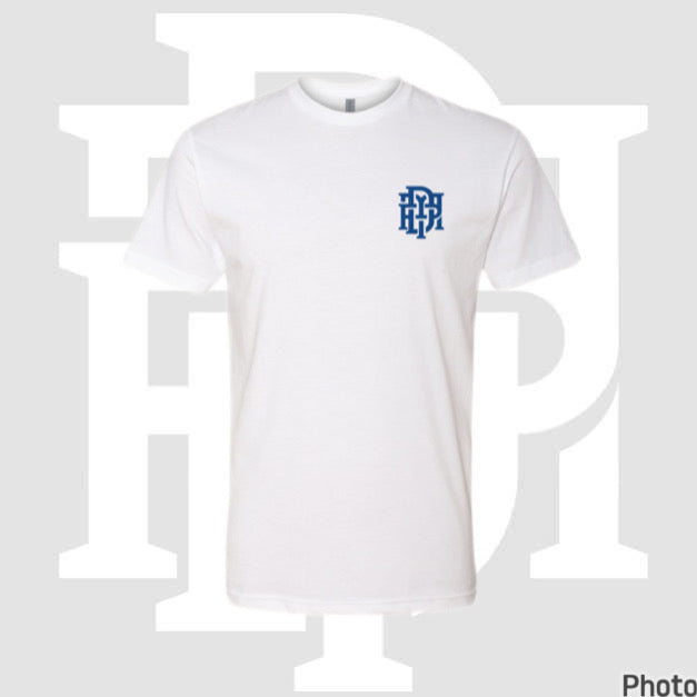 Dope Moto Parents Blue Letter White Tee