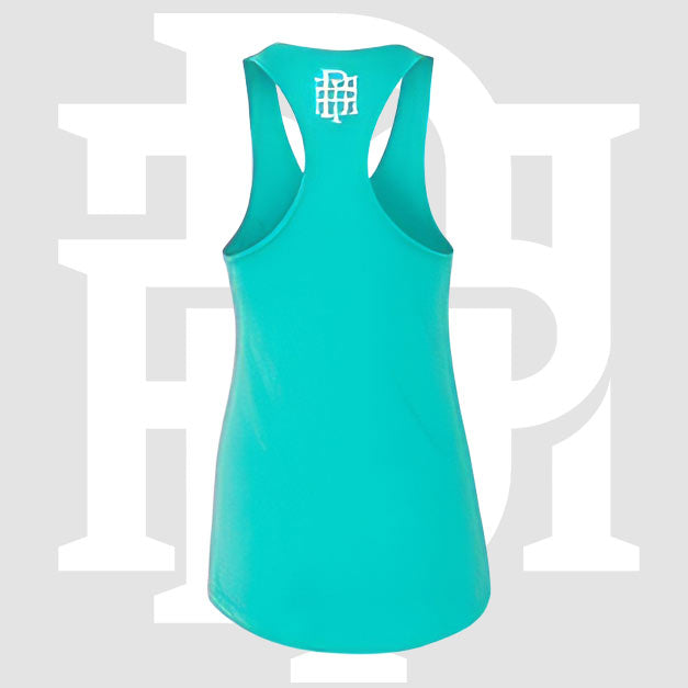 Dope Moto Parents Women's Aqua Blue Logo Tank Top