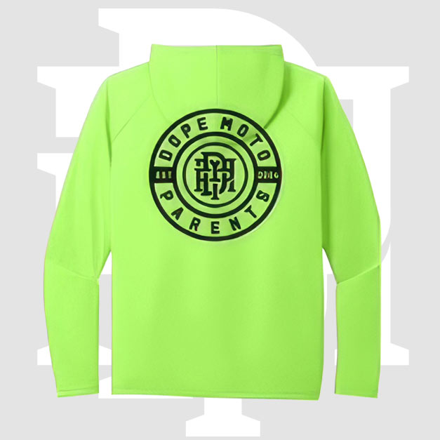 Dope Moto Parents Neon Green Sun Shirt