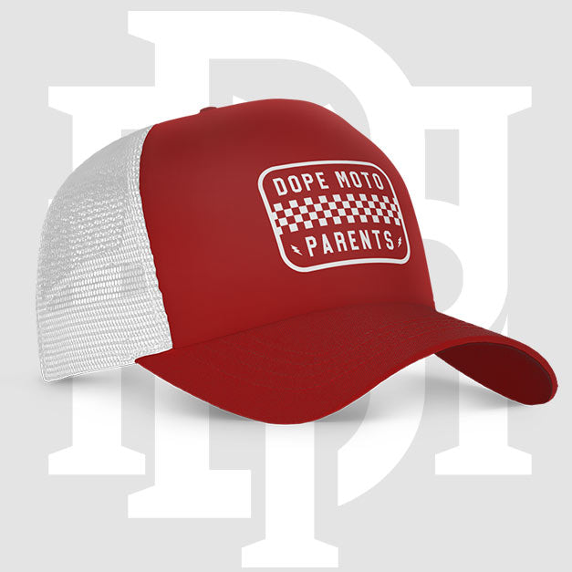 Dope Moto Parents Black Red & White Trucker Hat