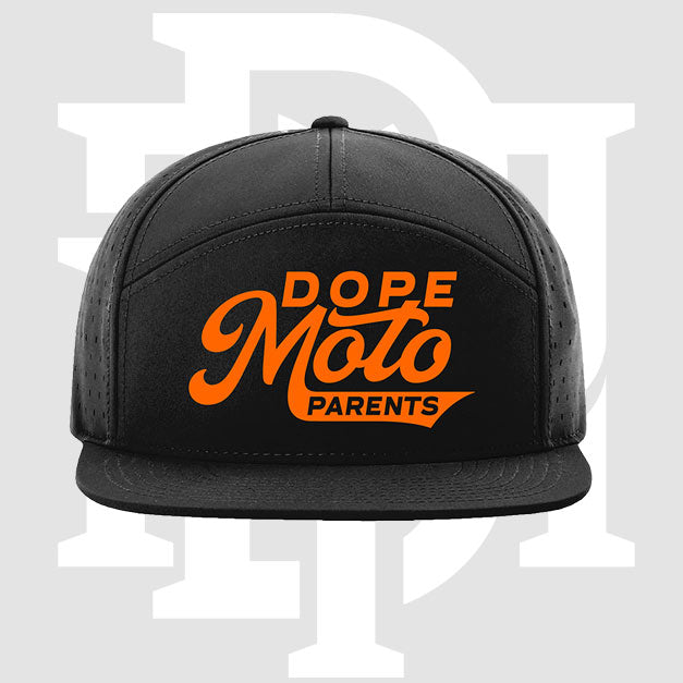 Dope Moto Parents Black & Orange Script 169 Fltbill Hat