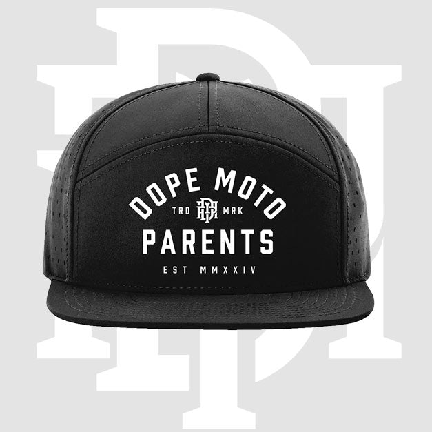 Dope Moto Parents Black & White Trdmrk Logo 169 Fltbill Hat