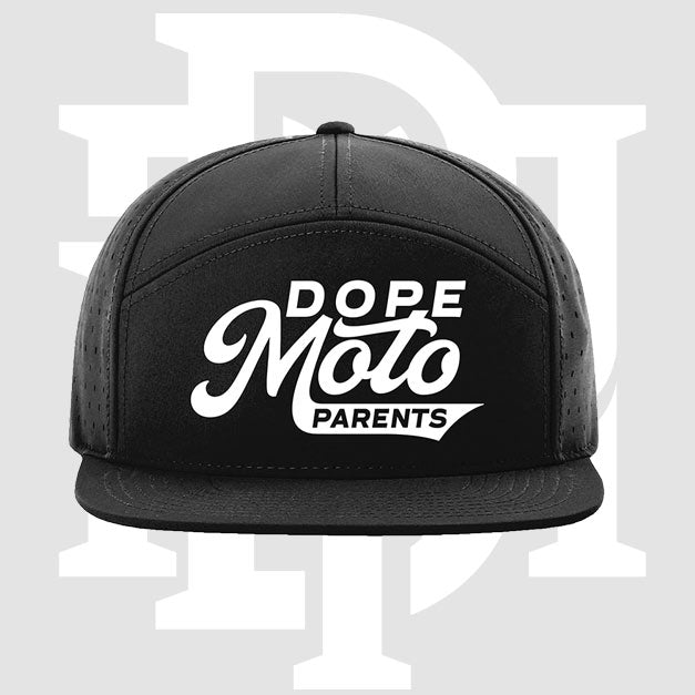 Dope Moto Parents Black & White Script 169 Fltbill Hat