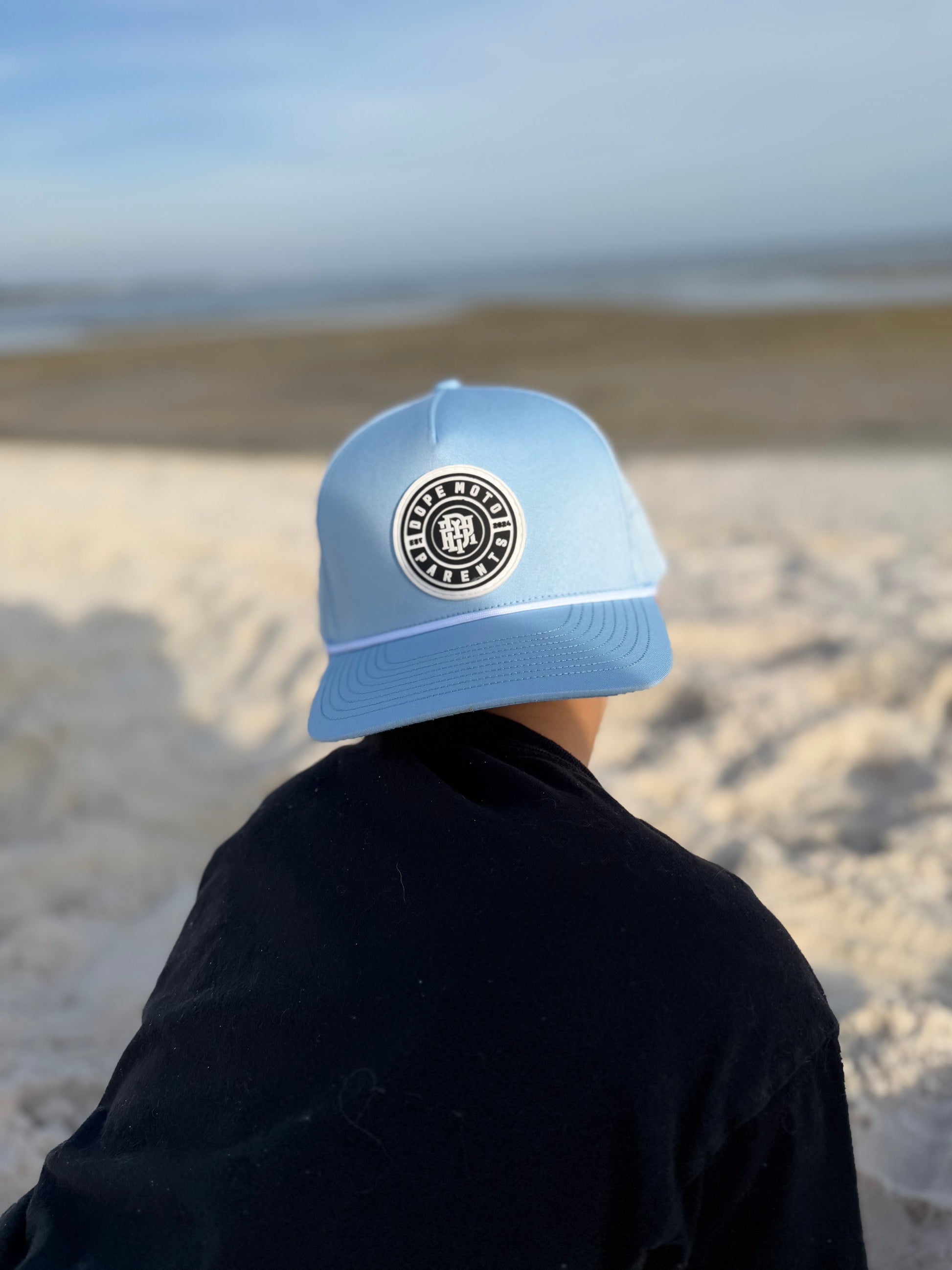 DMP Sky Blue PVC Patch Rope Hat