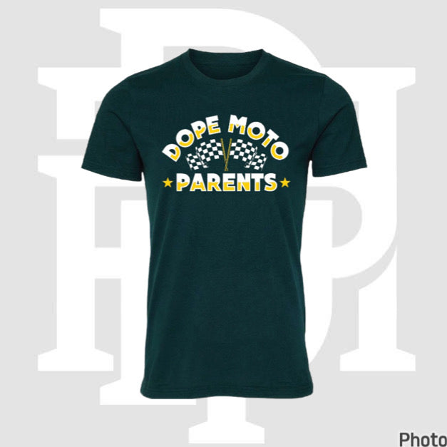 Dope Moto Parents Checkered Flag Green Tee