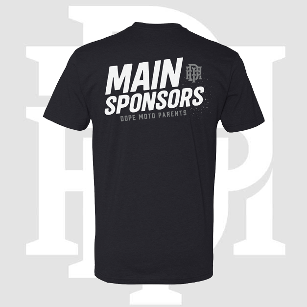 Dope Moto Parents Main Sponsors Black Tee
